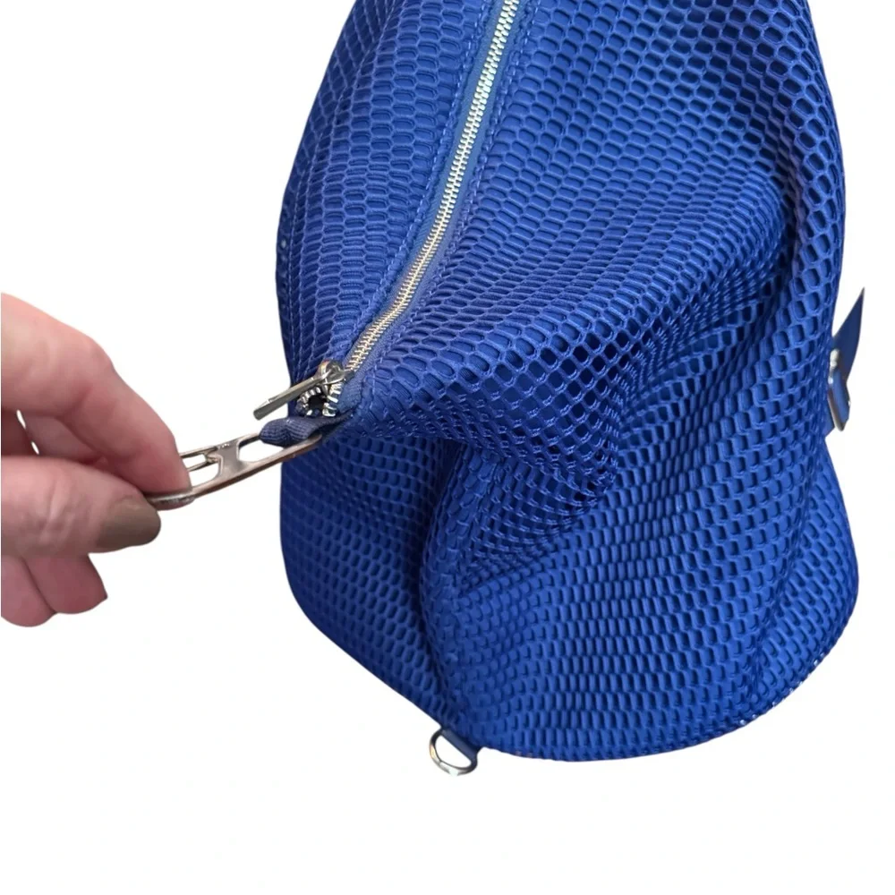 ASOS Lifestyle Mesh Dog Clip Blue Backpack - EUC - Picture 2 of 5